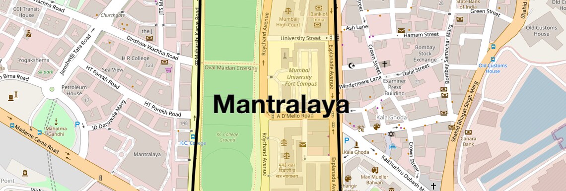 Location Map of Mantralaya, Mumbai