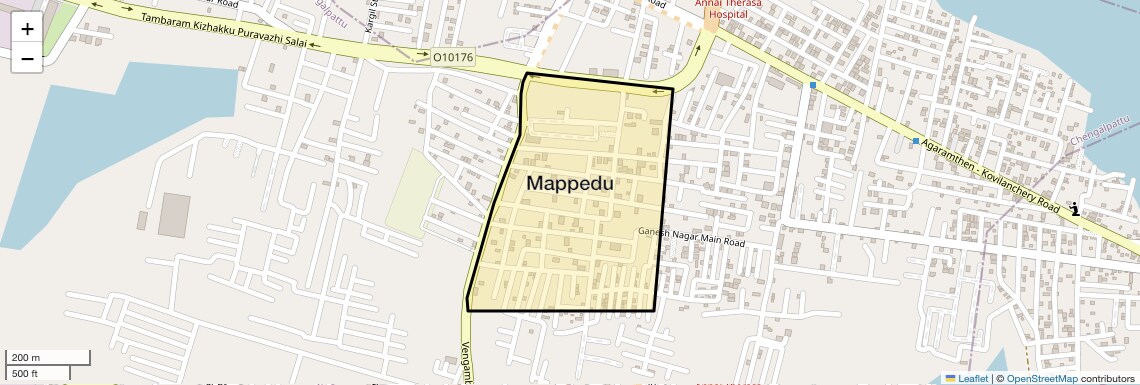 Location Map of Mappedu, Chennai