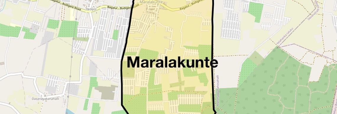 Location Map of Maralakunte, Bangalore