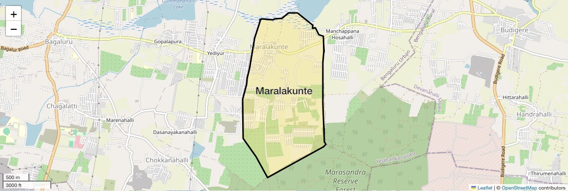 Location Map of Maralakunte, Bangalore