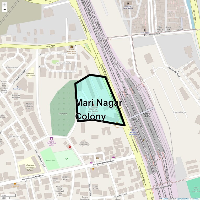 Location Map of Mari Nagar Colony