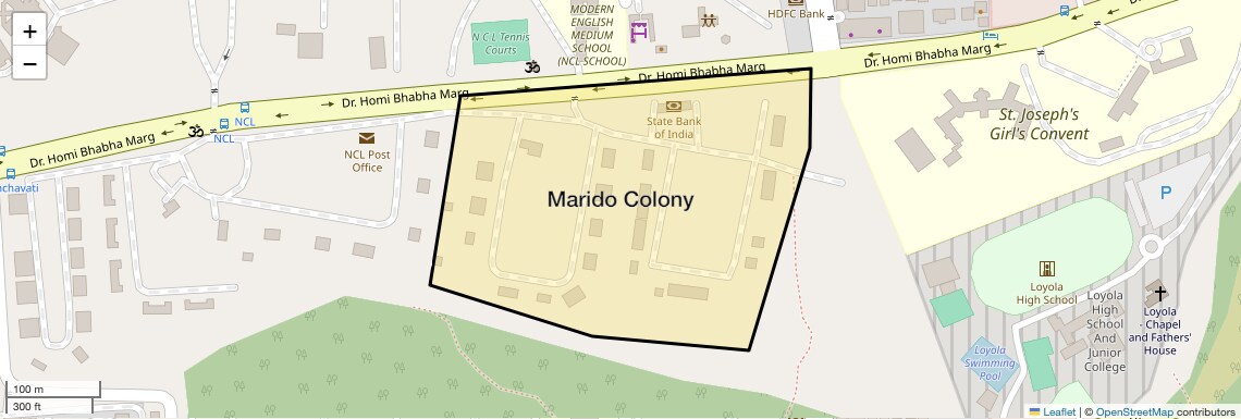 Location Map of Marido Colony, Pune