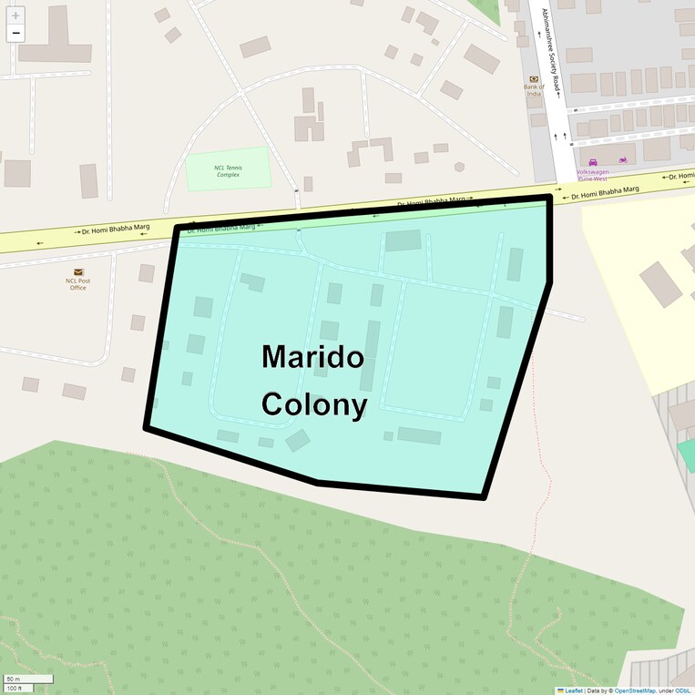 Location Map of Marido Colony