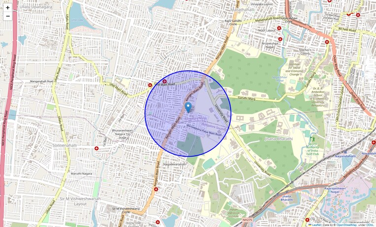 Location Map of Mariyappana Palya