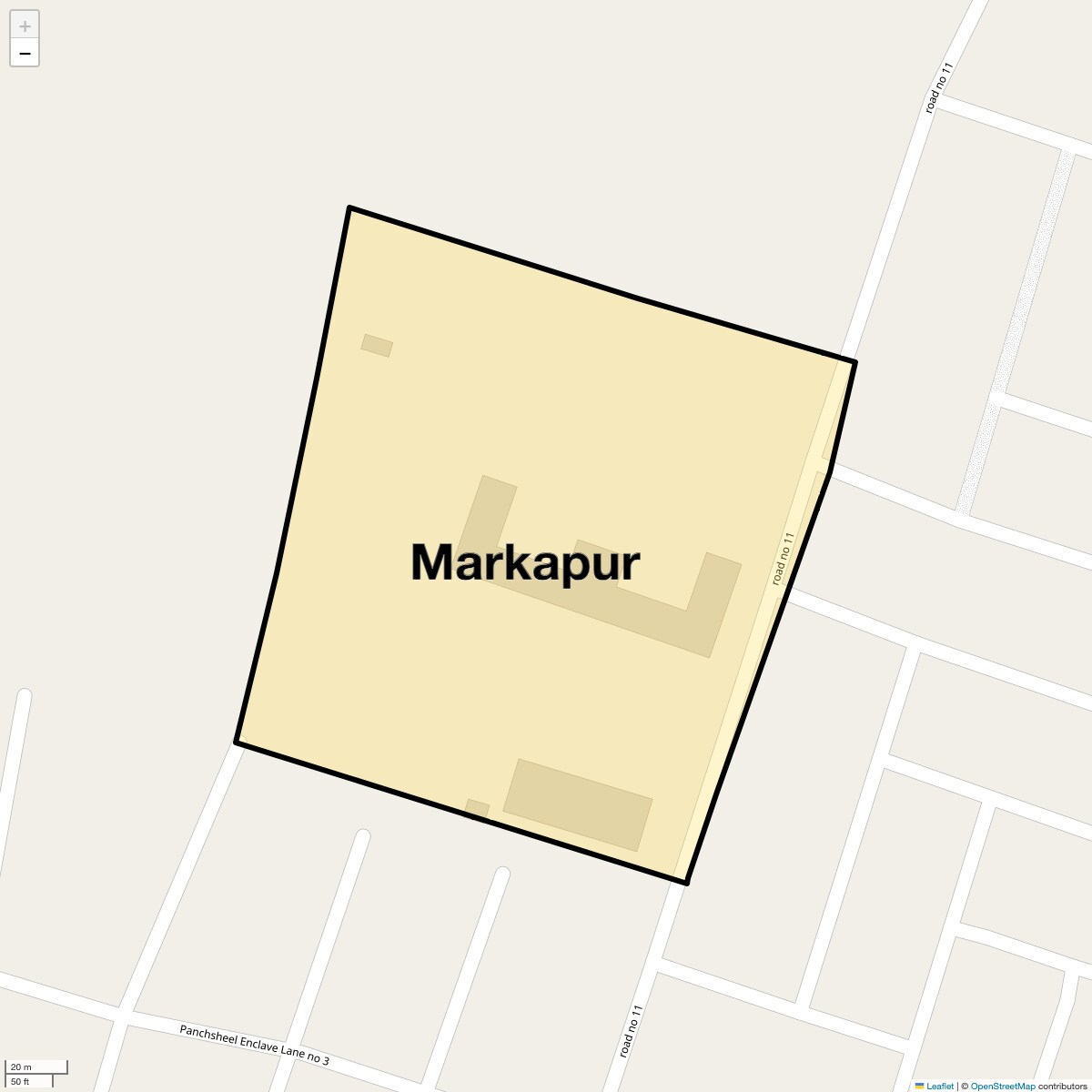 Location Map of Markapur, Hyderabad