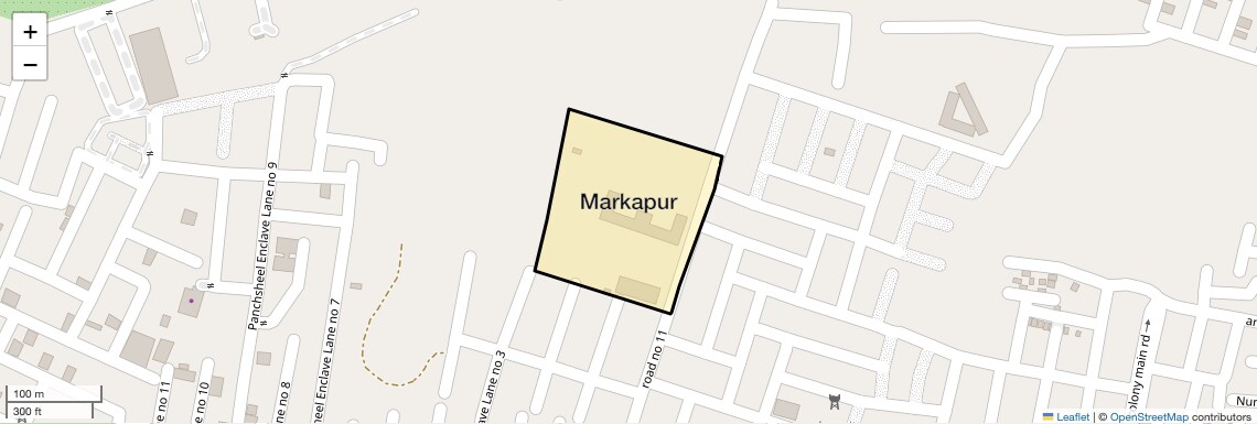 Location Map of Markapur, Hyderabad