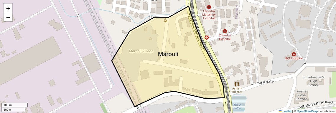 Location Map of Marouli, Mumbai