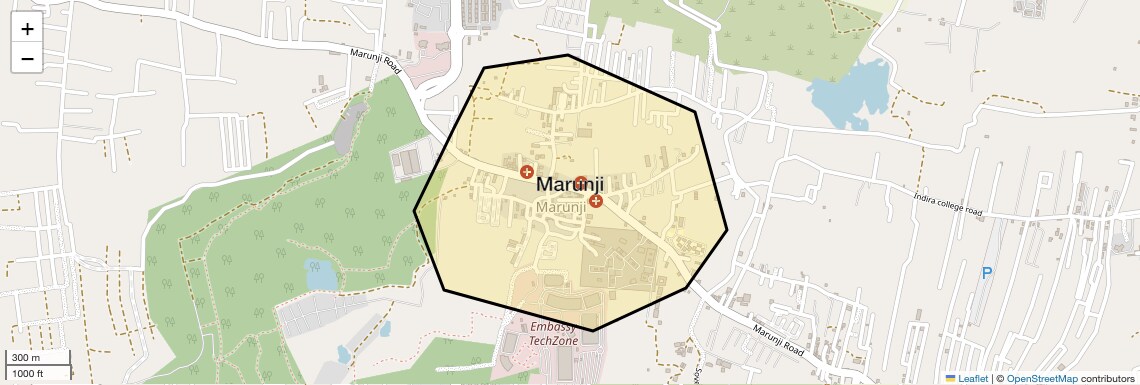Location Map of Marunji, Pune