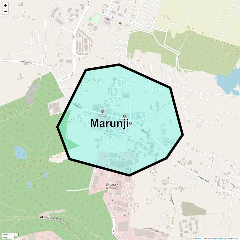 Location Map of Marunji
