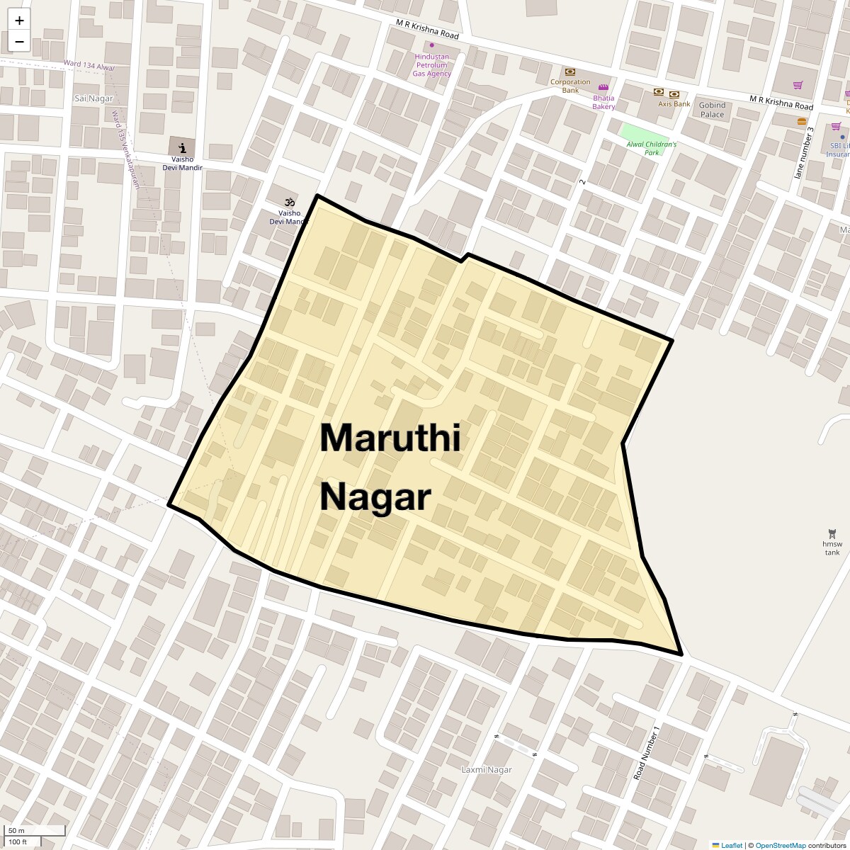 Maruthi Nagar Map