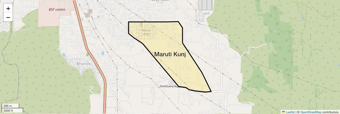 Location Map of Maruti Kunj, Gurgaon