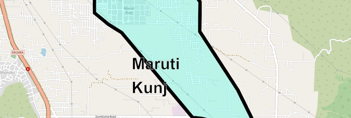 Location Map of Maruti Kunj, Gurgaon