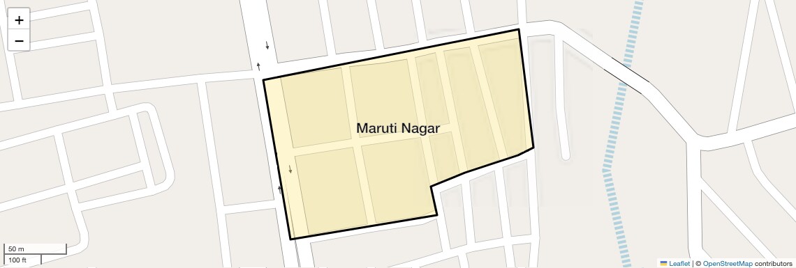 Location Map of Maruti Nagar, Rajkot