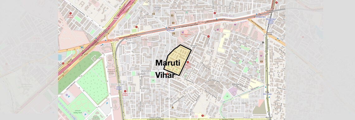 Location Map of Maruti Vihar, Gurgaon