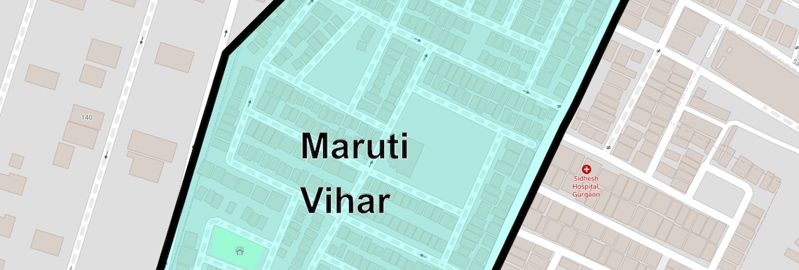 Location Map of Maruti Vihar, Gurgaon
