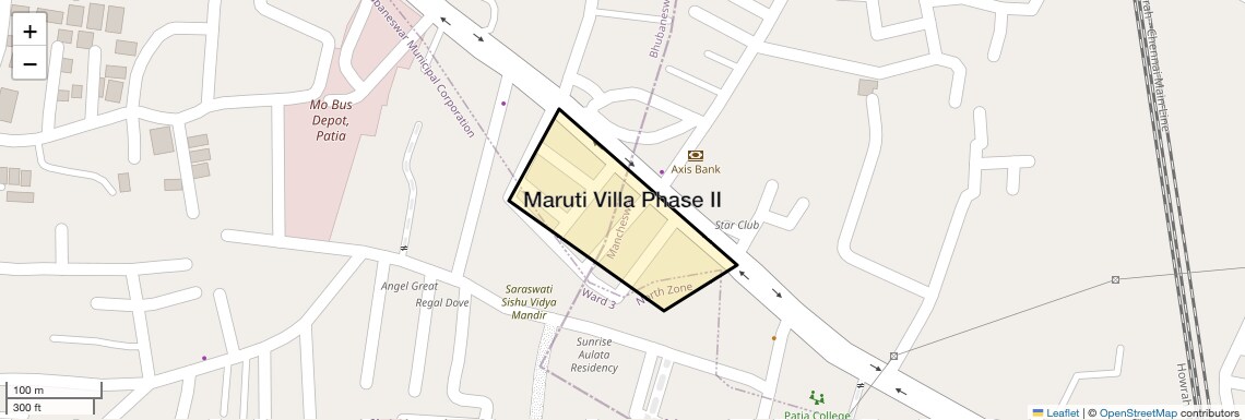 Location Map of Maruti Villa Phase II, Bhubaneswar