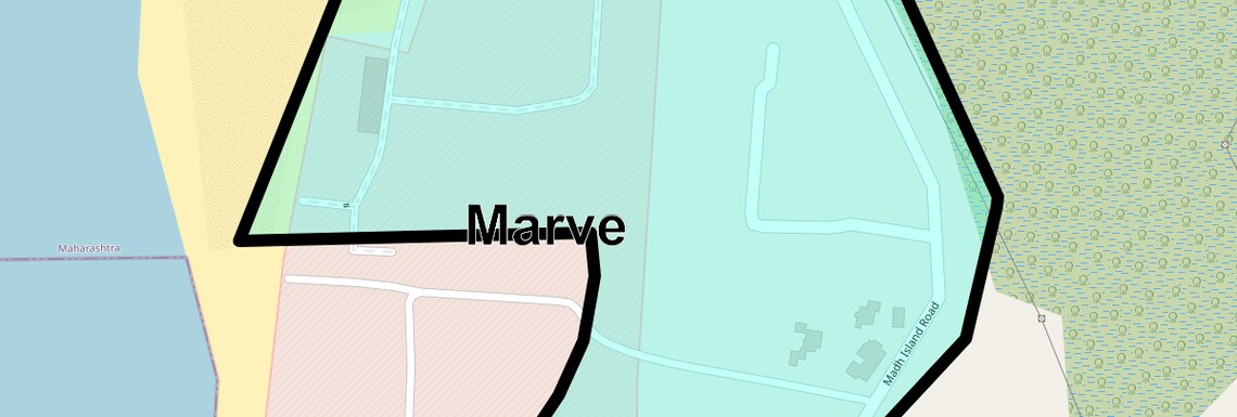 Location Map of Marve, Mumbai