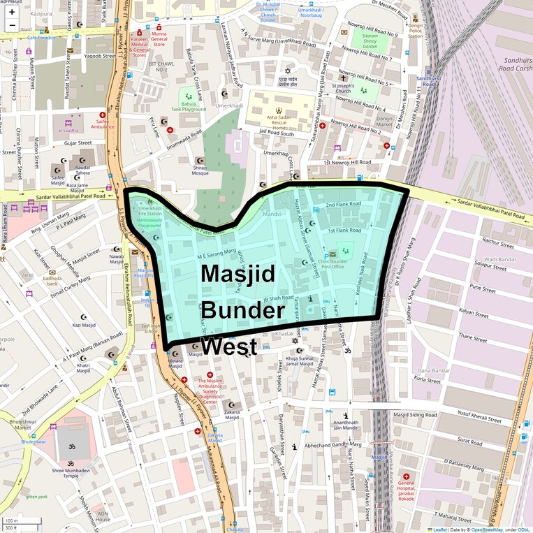 Location Map of Masjid Bunder West