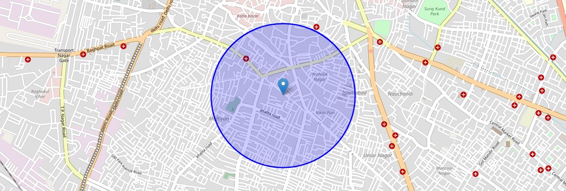 Location Map of Masud Nagar, Meerut
