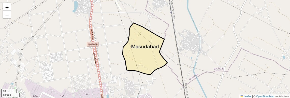 Location Map of Masudabad, Ghaziabad