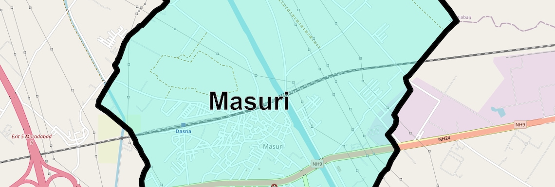 Location Map of Masuri, Ghaziabad