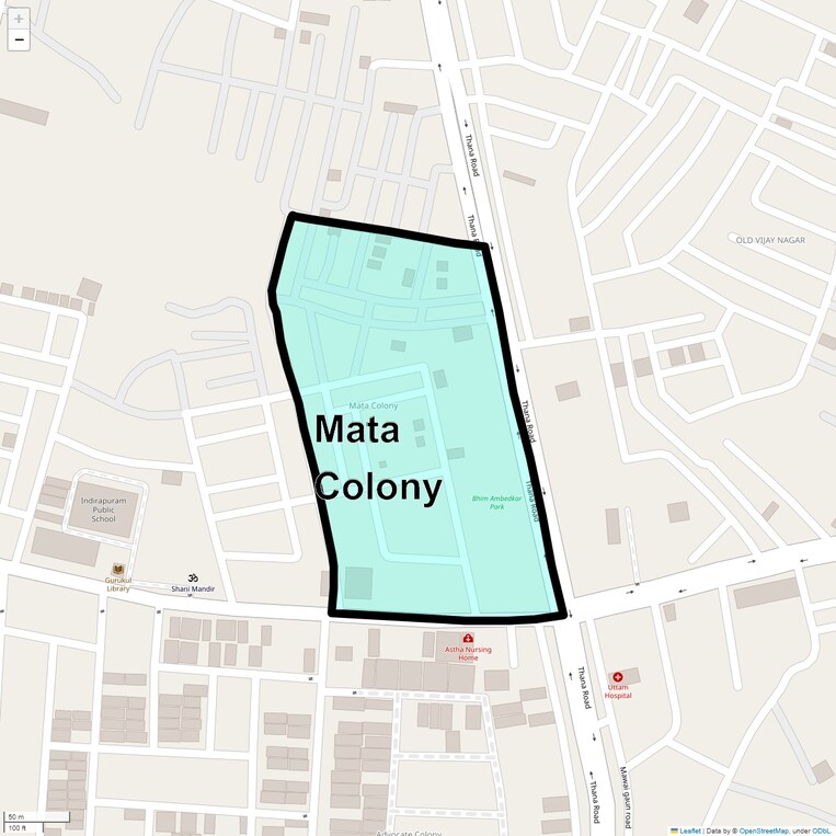 Location Map of Mata Colony