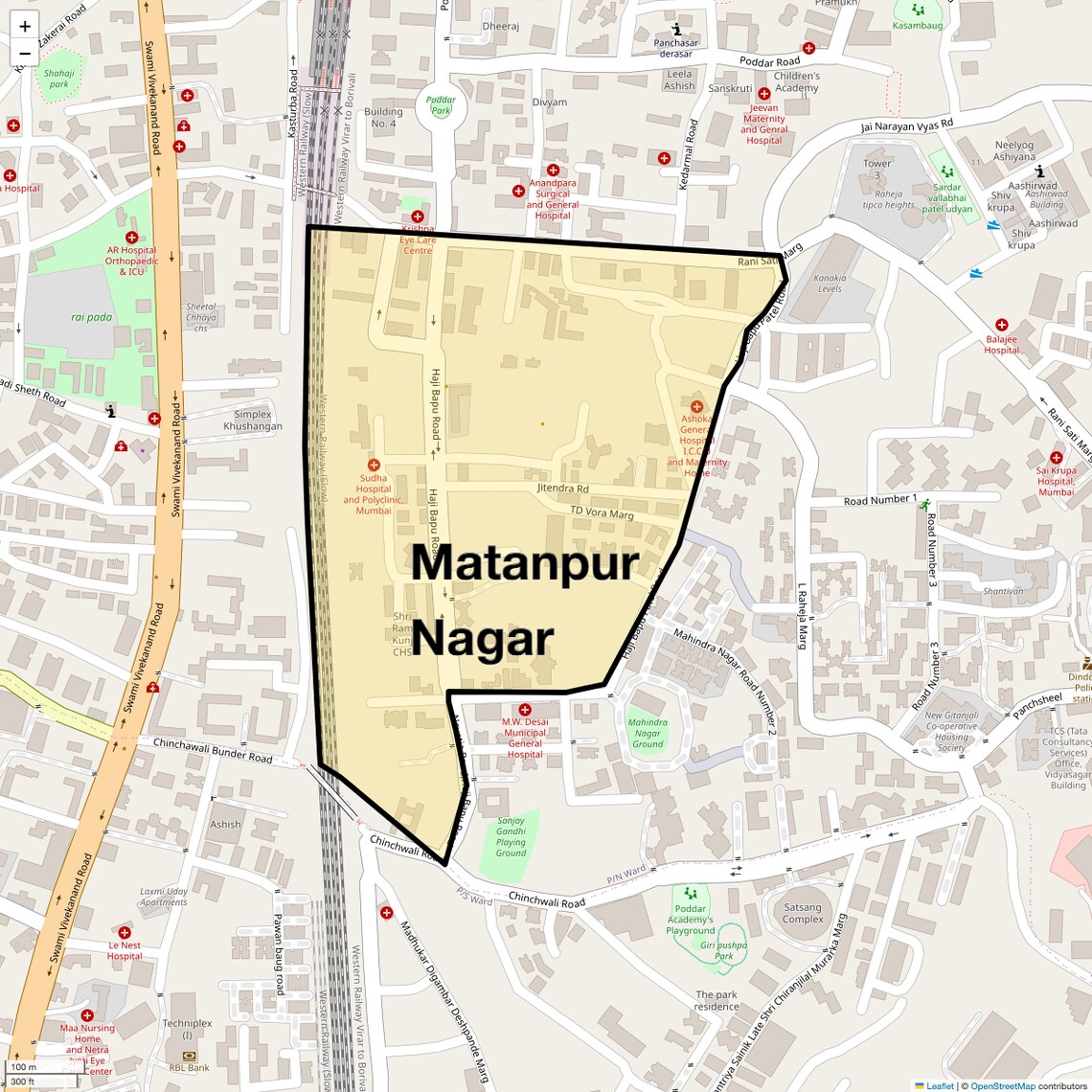 Location Map of Matanpur Nagar, Mumbai