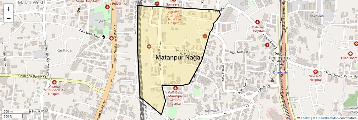 Location Map of Matanpur Nagar, Mumbai