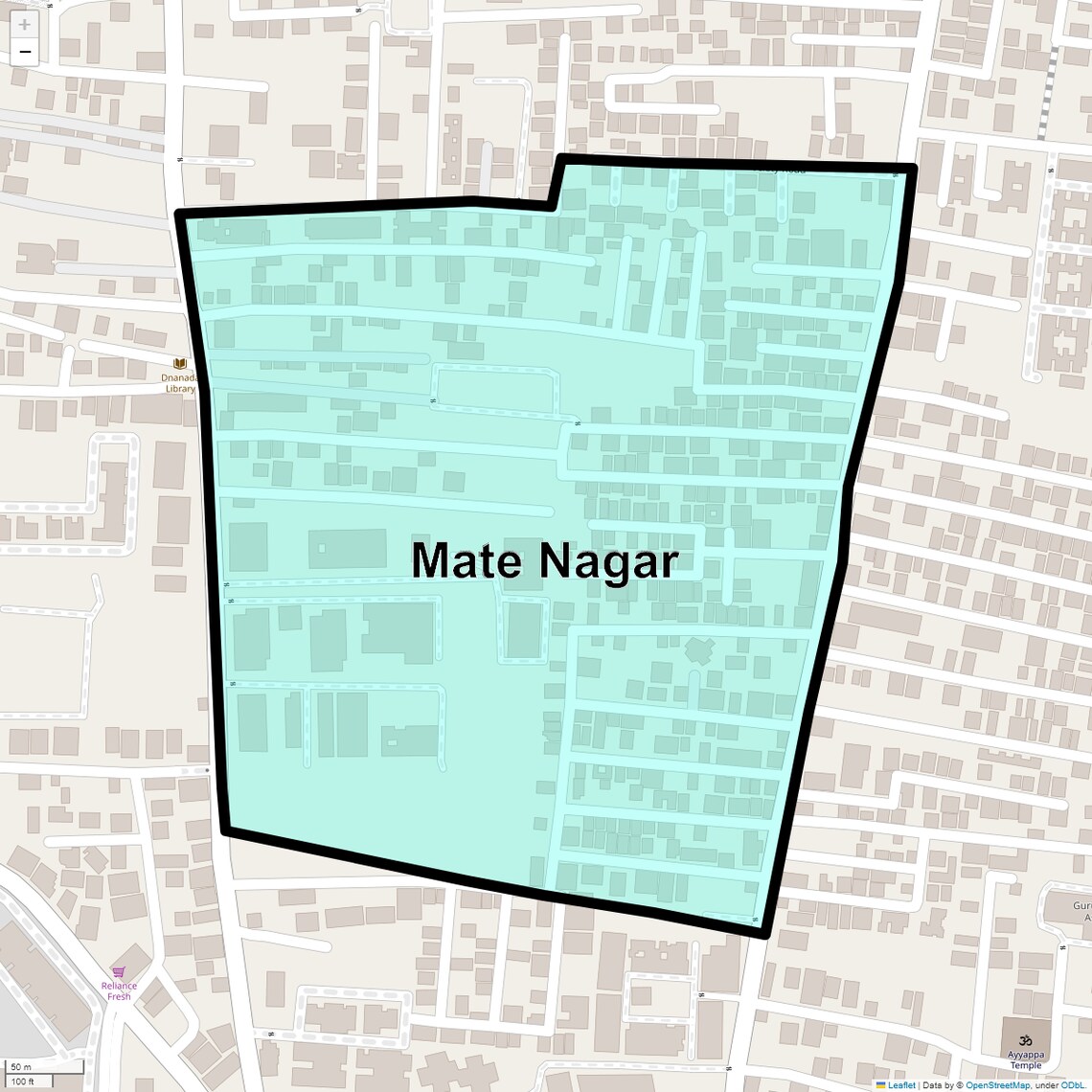 Location Map of Mate Nagar, Pune