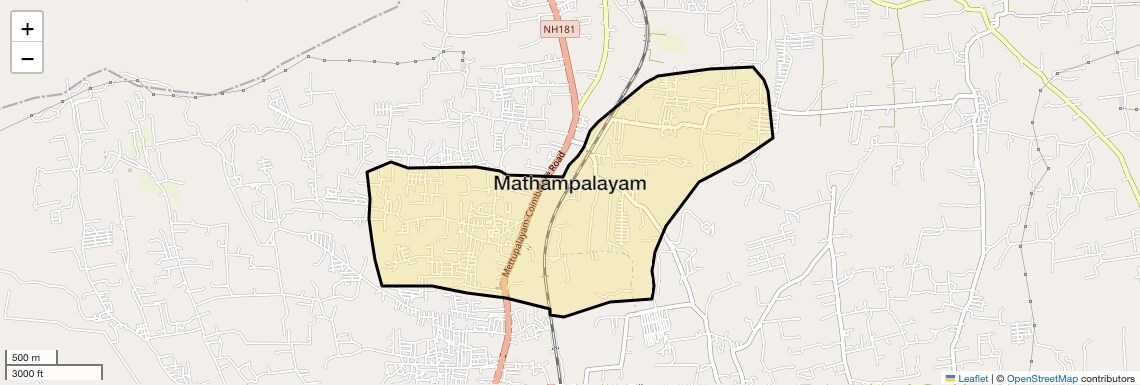Location Map of Mathampalayam, Coimbatore