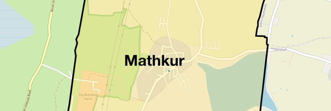 Location Map of Mathkur, Bangalore