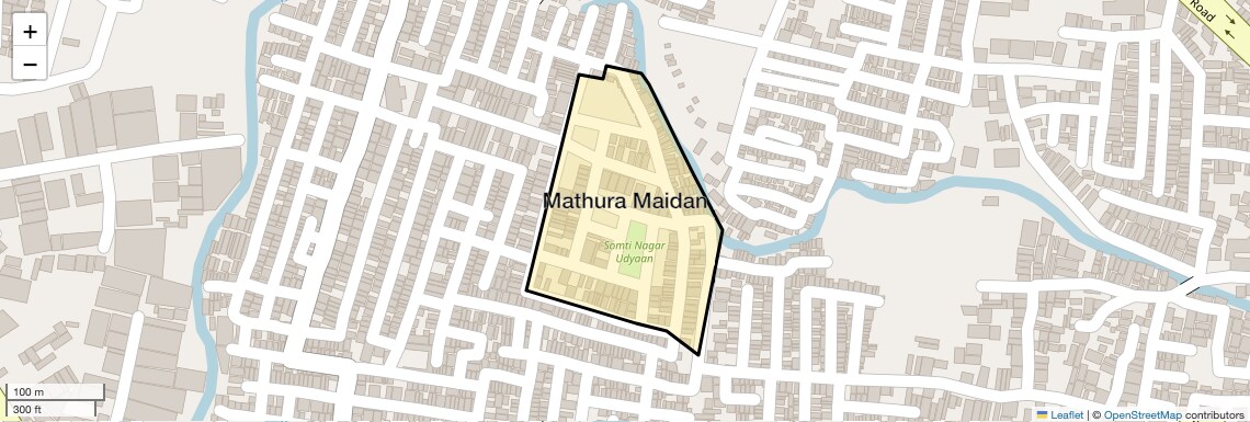 Location Map of Mathura Maidan, Indore
