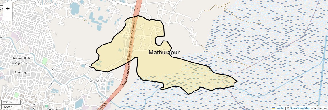 Location Map of Mathurapur, Kolkata