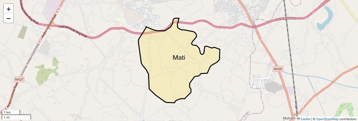 Location Map of Mati, Lucknow