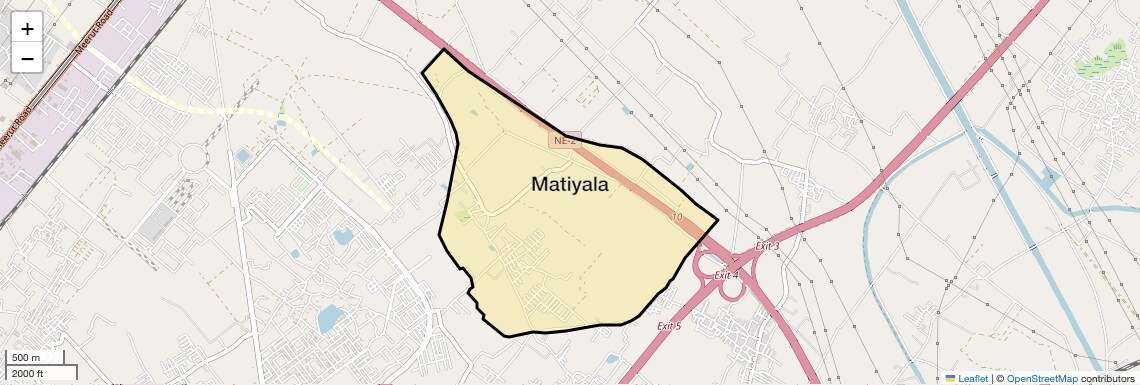 Location Map of Matiyala, Ghaziabad