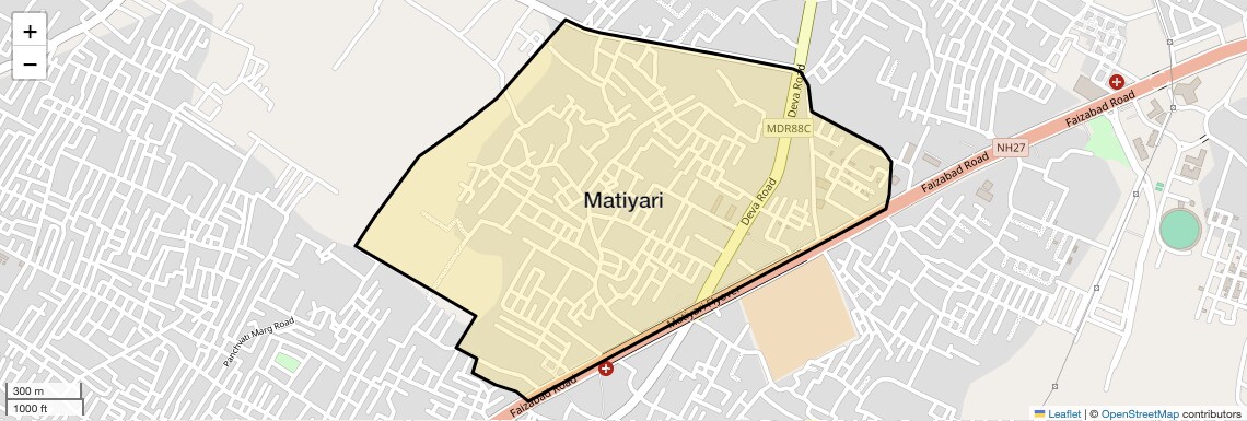 Location Map of Matiyari, Lucknow