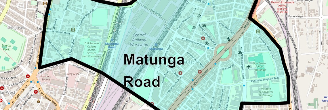 Location Map of Matunga Road, Mumbai