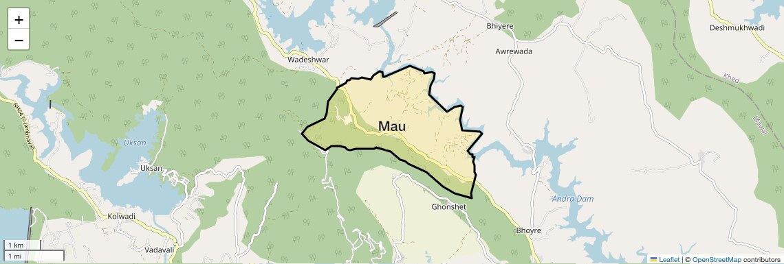 Location Map of Mau, Pune