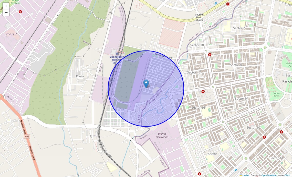 Location Map of Mauli Jagran, Chandigarh