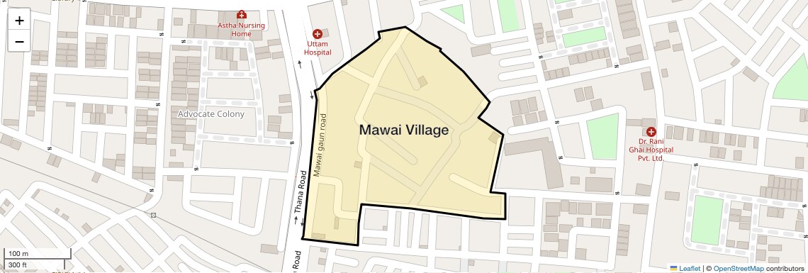 Location Map of Mawai Village, Ghaziabad
