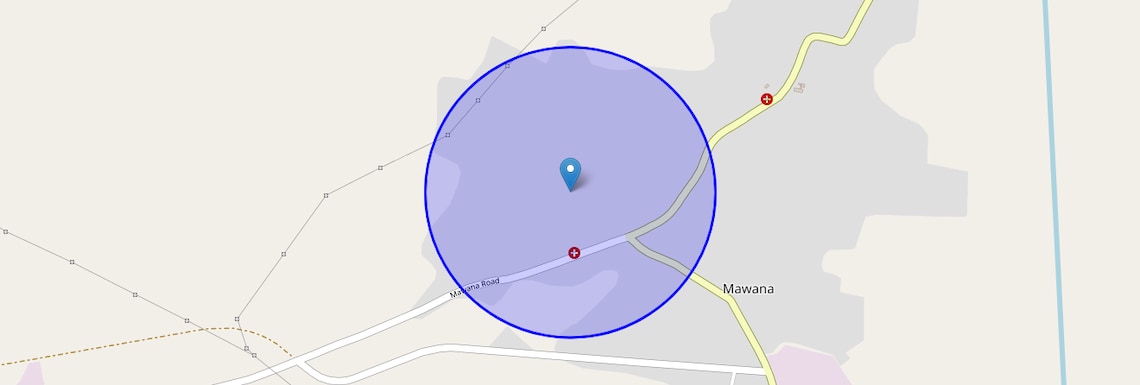 Location Map of Mawana, Meerut