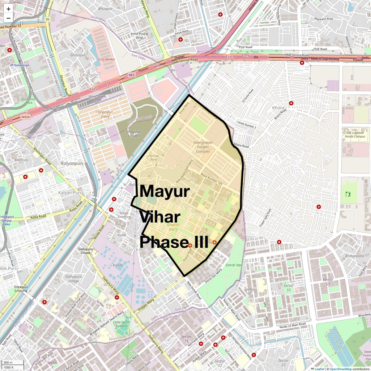 Check Time Travel of Mayur Vihar Phase Iii, Delhi