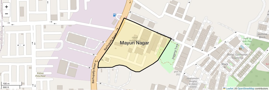 Location Map of Mayuri Nagar, Hyderabad