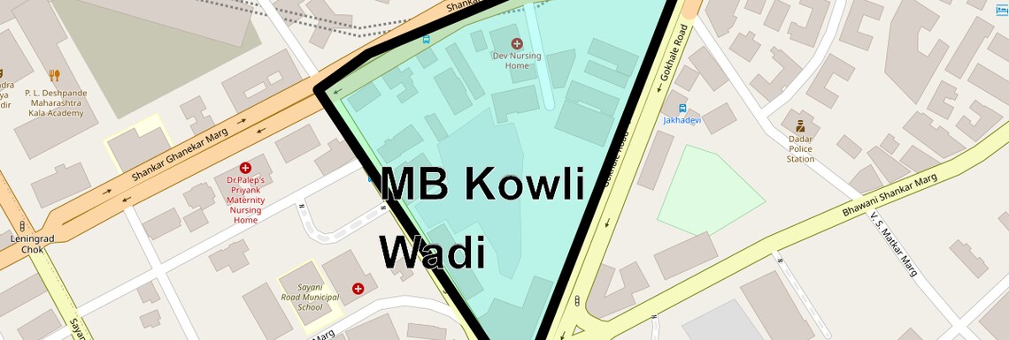 Location Map of Mb Kowli Wadi, Mumbai