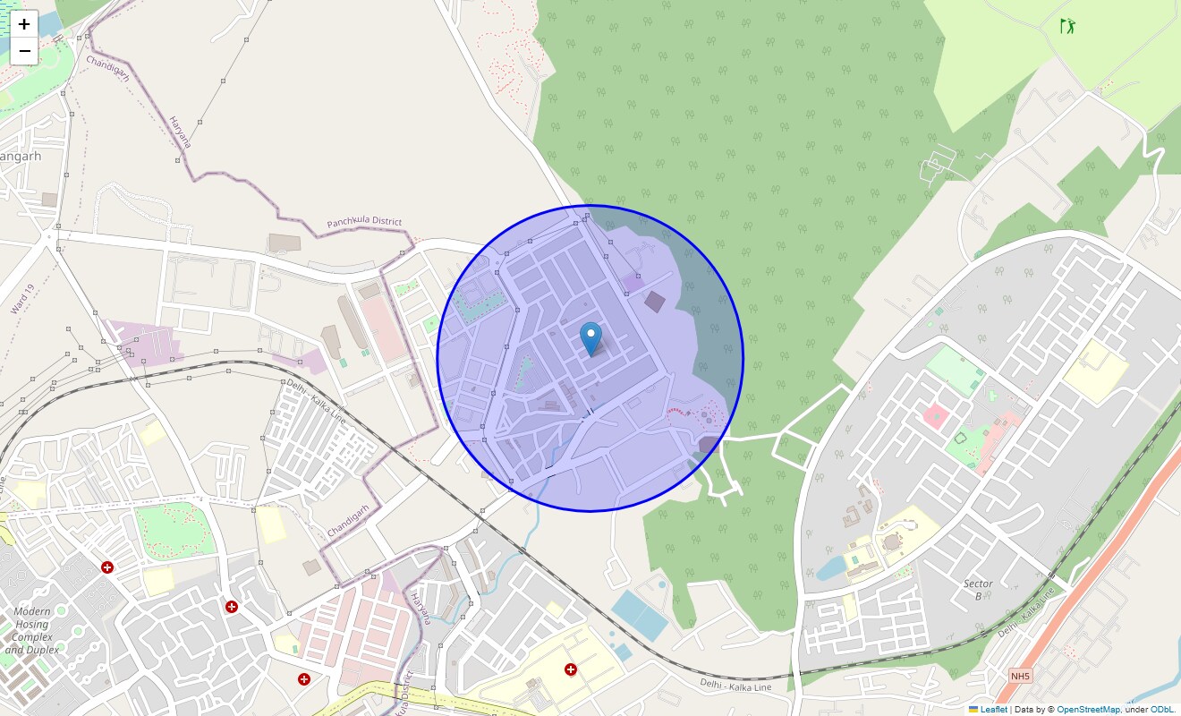 Location Map of MDC Sector 4, Chandigarh