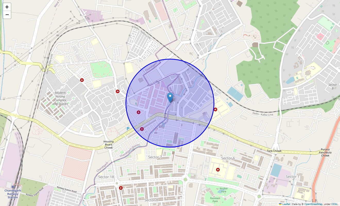Location Map of MDC Sector 5, Chandigarh