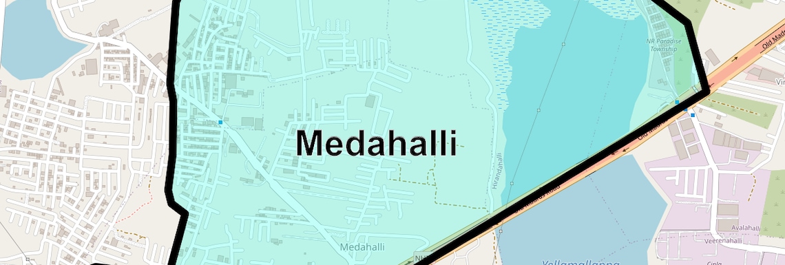 Location Map of Medahalli, Bangalore