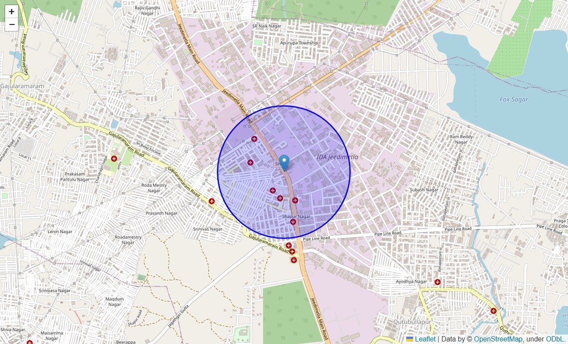 Location Map of Medak Road, Hyderabad
