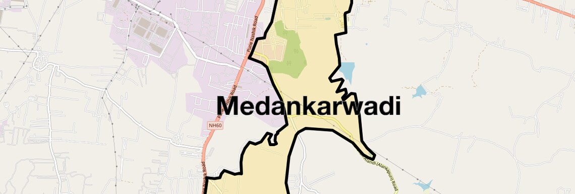 Location Map of Medankarwadi, Pune