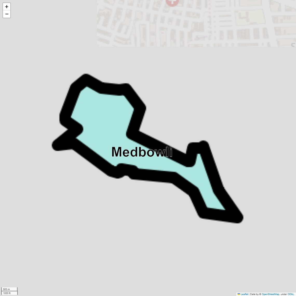 Location Map of Medbowli, Hyderabad